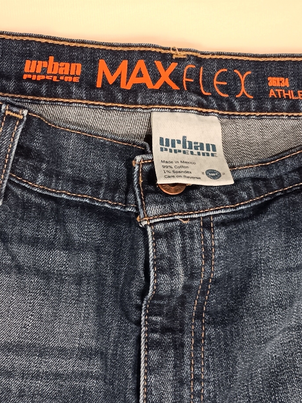 Urban Pipeline MAXFLEX Men's Dark Blue Jeans 36x34